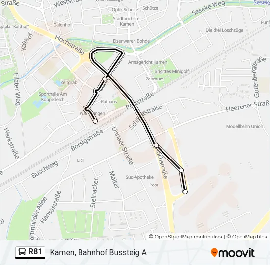 R81 Bus Line Map