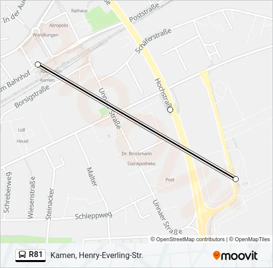 R81 Bus Line Map