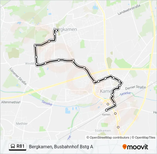 R81 Bus Line Map