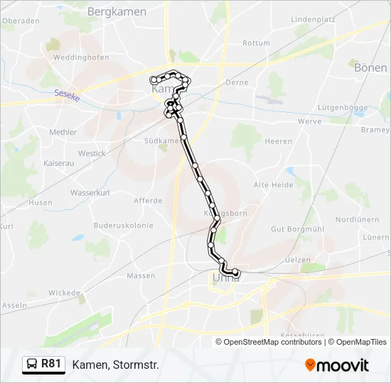 R81 Bus Line Map