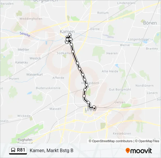 R81 Bus Line Map