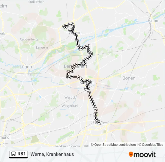 R81 Bus Line Map