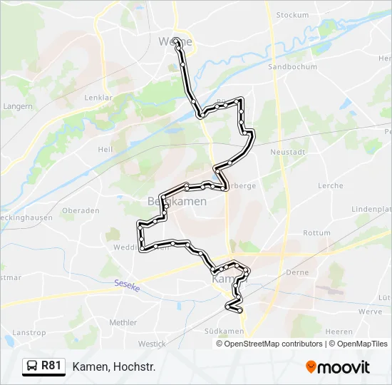 R81 Bus Line Map