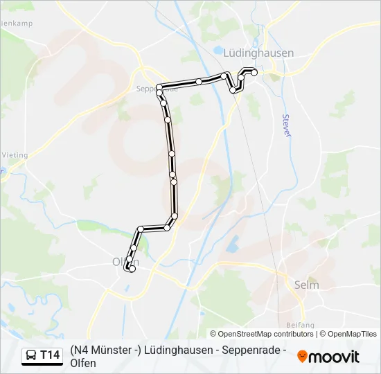 T14 Bus Line Map
