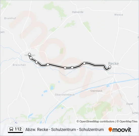112 Bus Line Map