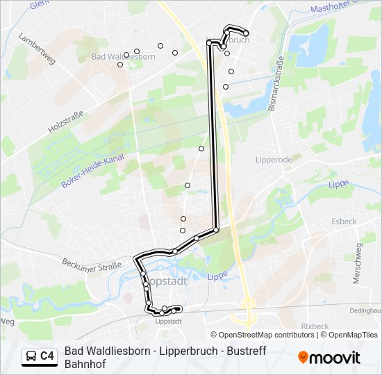 Buslinie C4 Karte
