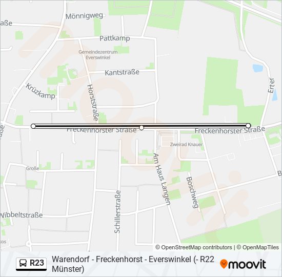 R23 bus Line Map