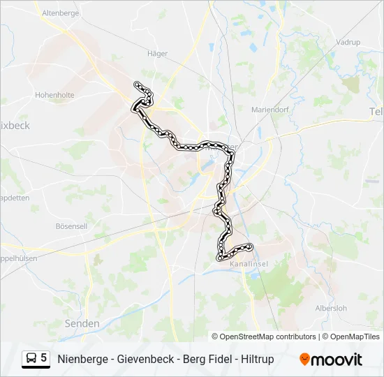 5 Bus Line Map