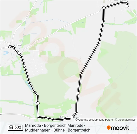 Автобус 532: карта маршрута