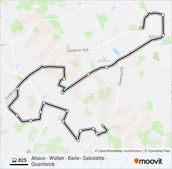 825 Route Schedules, Stops & Maps Ahaus, IrenaSendlerGesamtschule