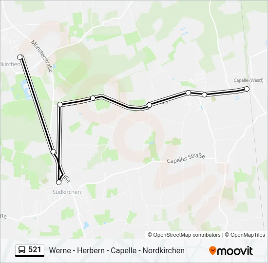 521 Bus Line Map