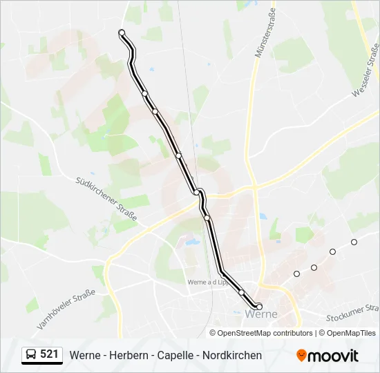 521 Bus Line Map