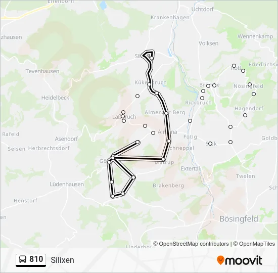 810 Bus Line Map
