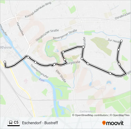 C5 Bus Line Map