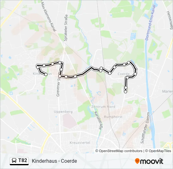 T82 Bus Line Map