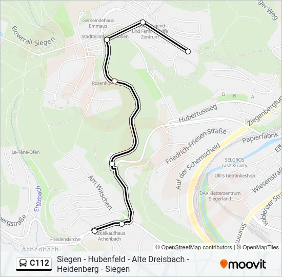 C112 Bus Line Map