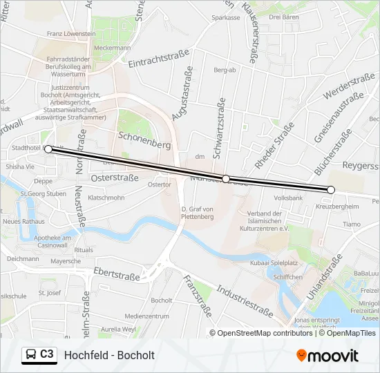 C3 Bus Line Map