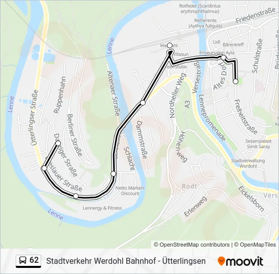 Автобус 62: карта маршрута
