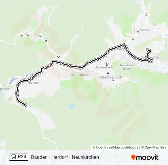 R23 Bus Line Map