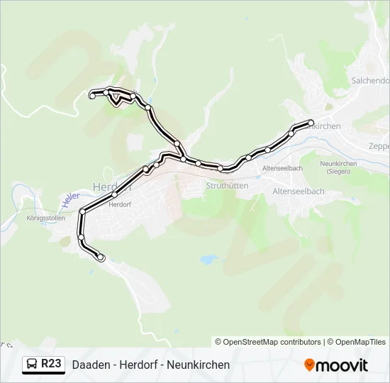 R23 Bus Line Map