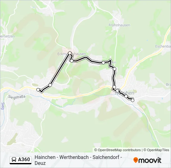 A360 Bus Line Map