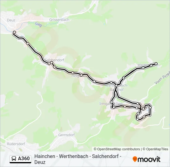 A360 Bus Line Map