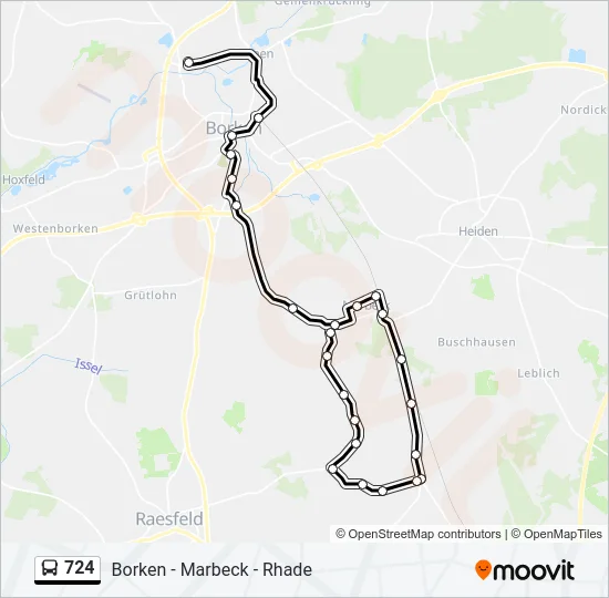 724 Bus Line Map