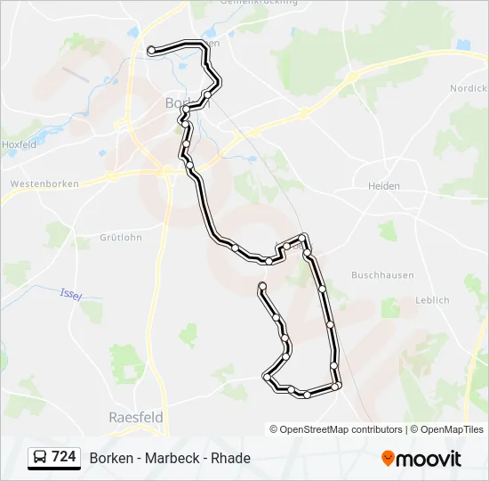 724 Bus Line Map