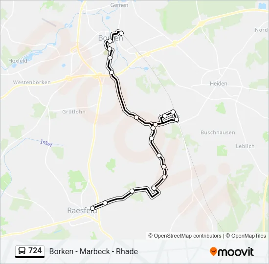 724 Bus Line Map