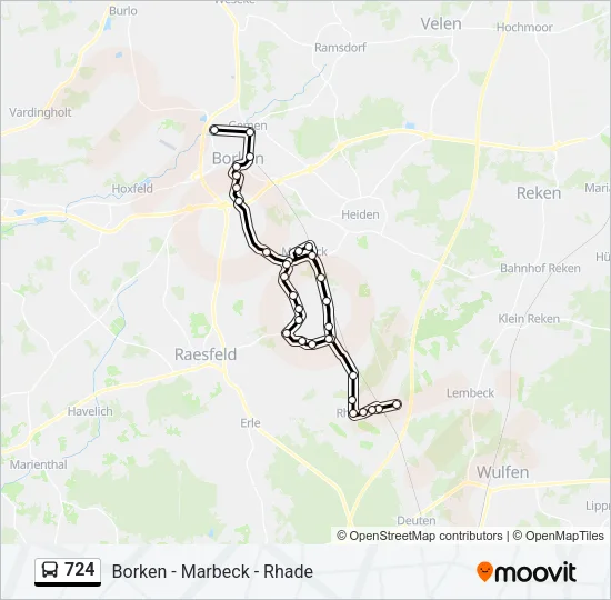 724 Bus Line Map