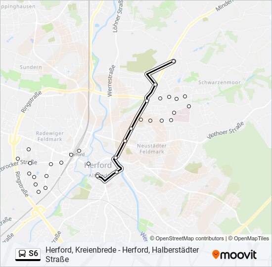 S6 bus Line Map