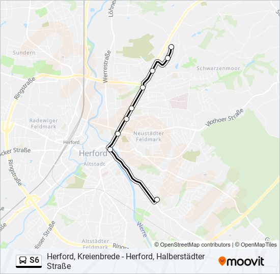 S6 bus Line Map