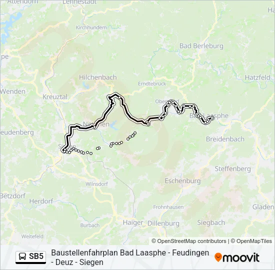 SB5 Bus Line Map