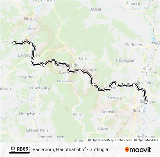 RB85 Train Line Map