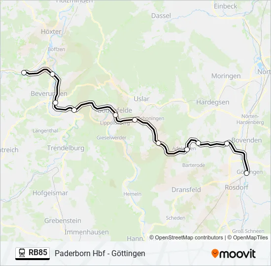 RB85 Train Line Map