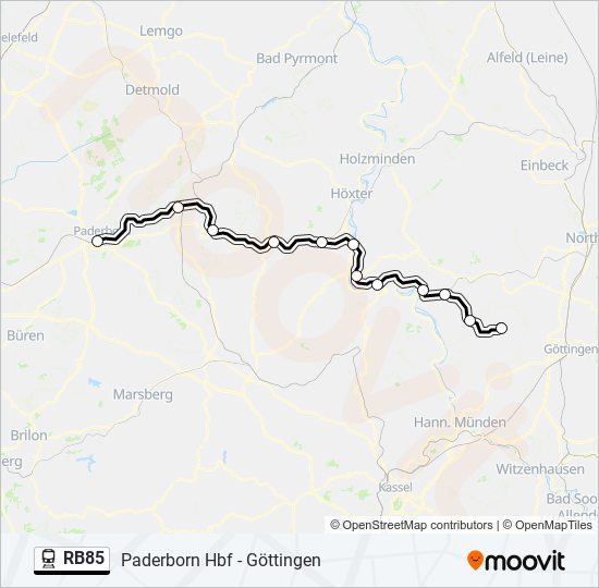 RB85 Train Line Map
