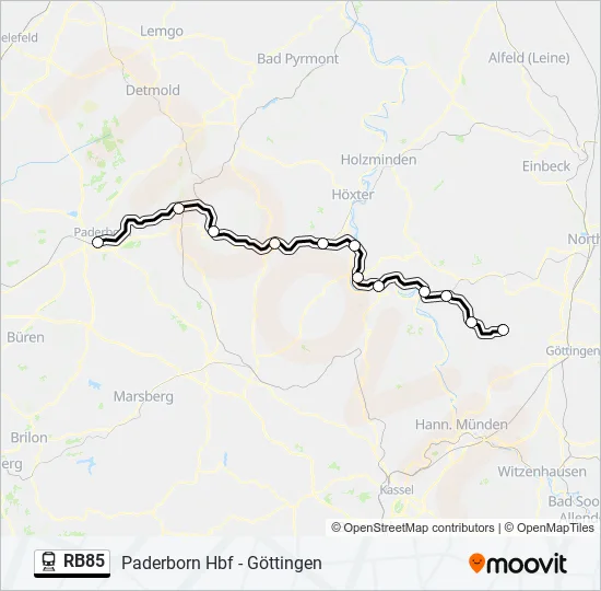 RB85 Train Line Map