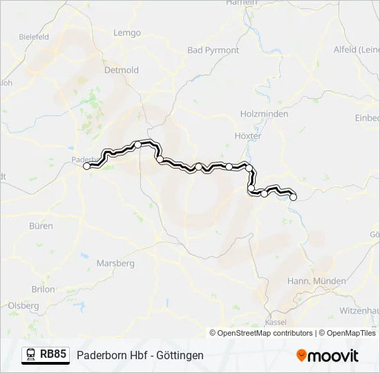 RB85 Train Line Map