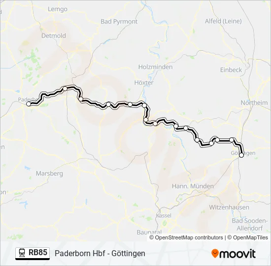 RB85 Train Line Map