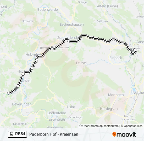 RB84 Train Line Map