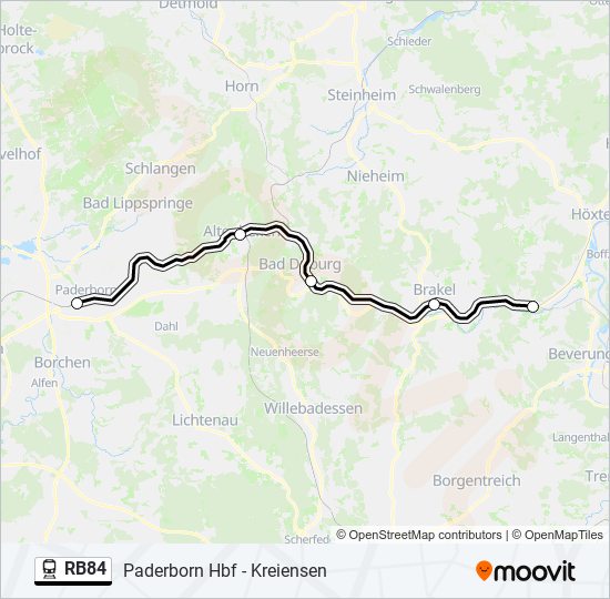 RB84 Train Line Map