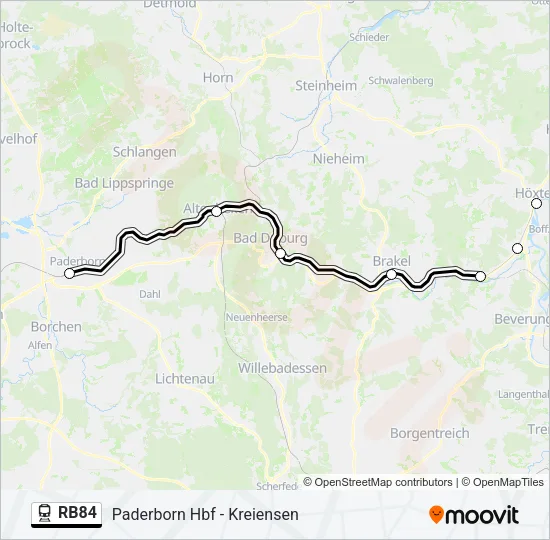 RB84 Train Line Map