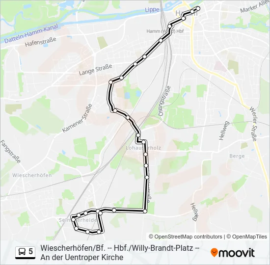 5 Bus Line Map