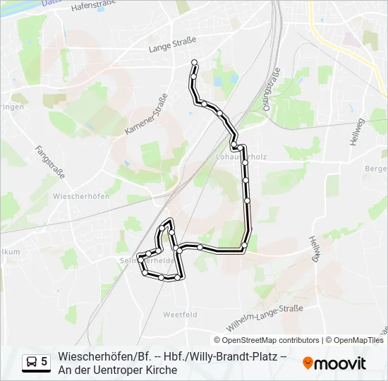 Buslinie 5 Karte