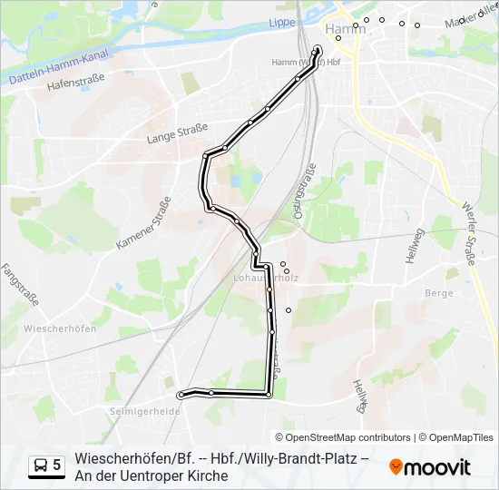 5 Bus Line Map