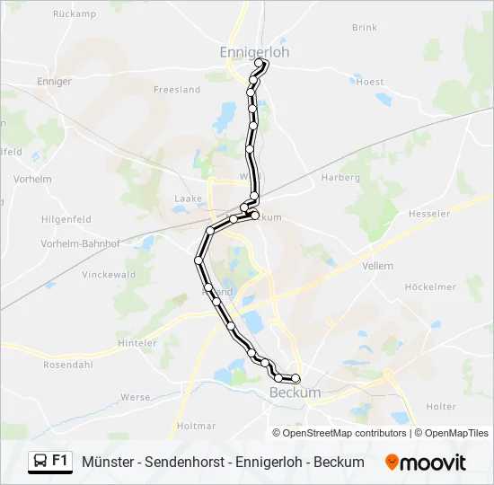 F1 Bus Line Map
