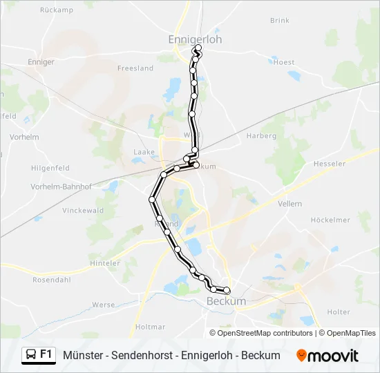F1 Bus Line Map