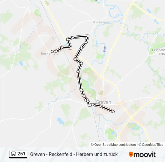 251 Bus Line Map