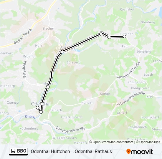 BBO Bus Line Map