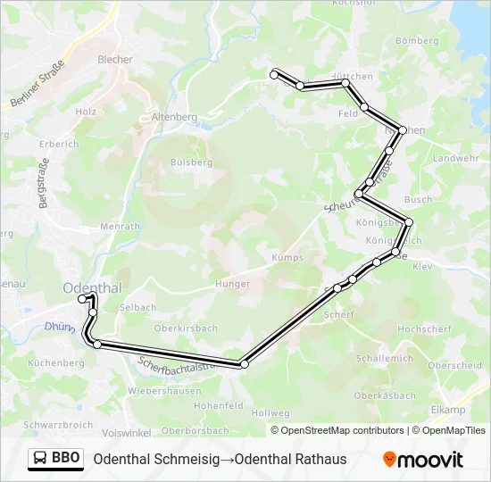 Автобус BBO: карта маршрута